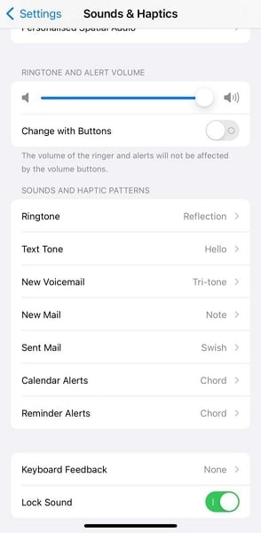 customize sound and alerts