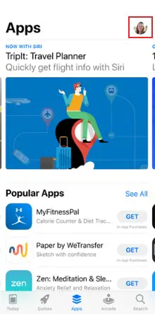 أيقونة الملف الشخصي لـapp store