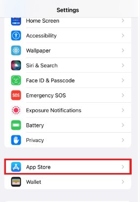 app store settings