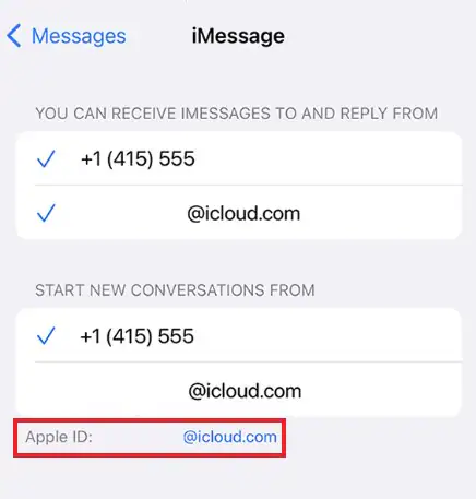 apple id messages