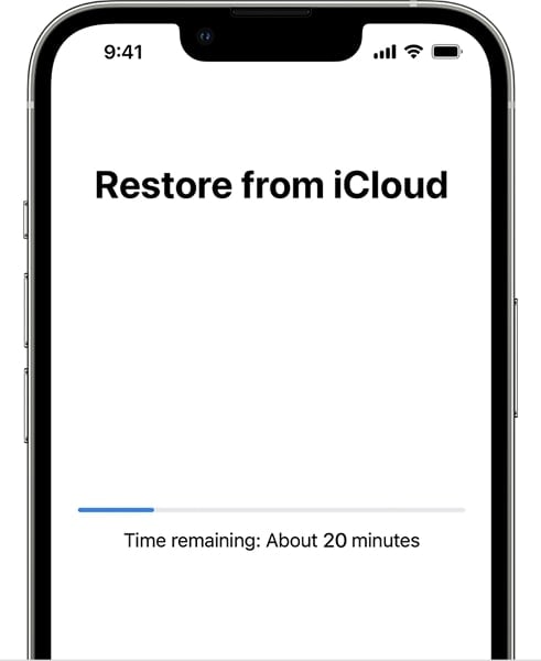 iphone 15 restore from icloud stuck