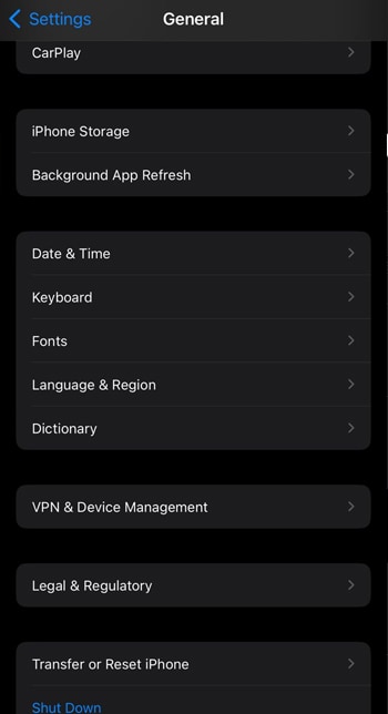 Enable the Background App Refresh.