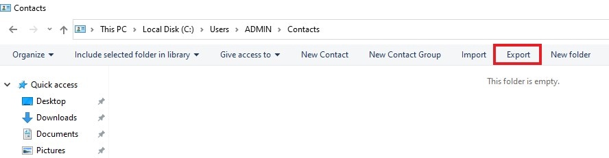 Windows-Kontakte exportieren
