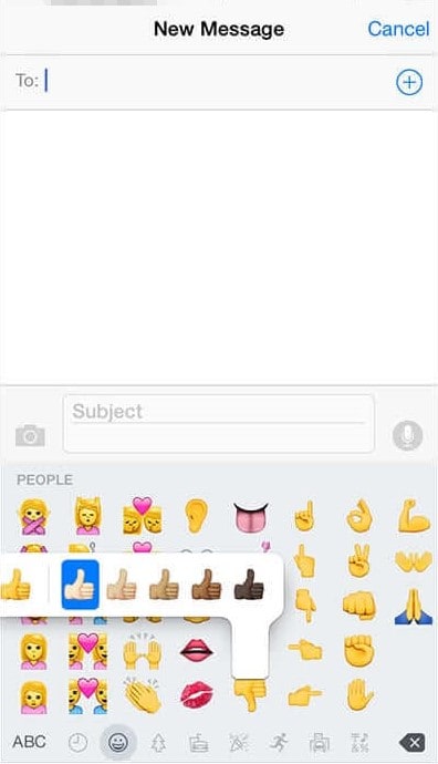 iphone emoji change skin tone