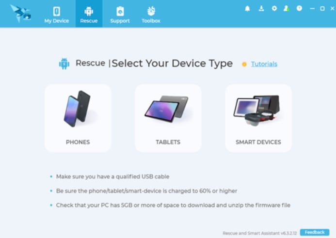 select your device type on rsa
