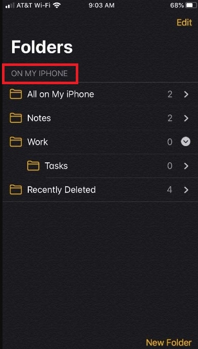 notes stored on my iphone