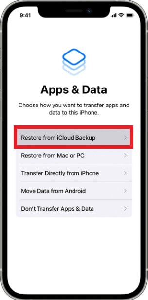 restore iphone 13 icloud backup