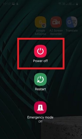 turn off android device