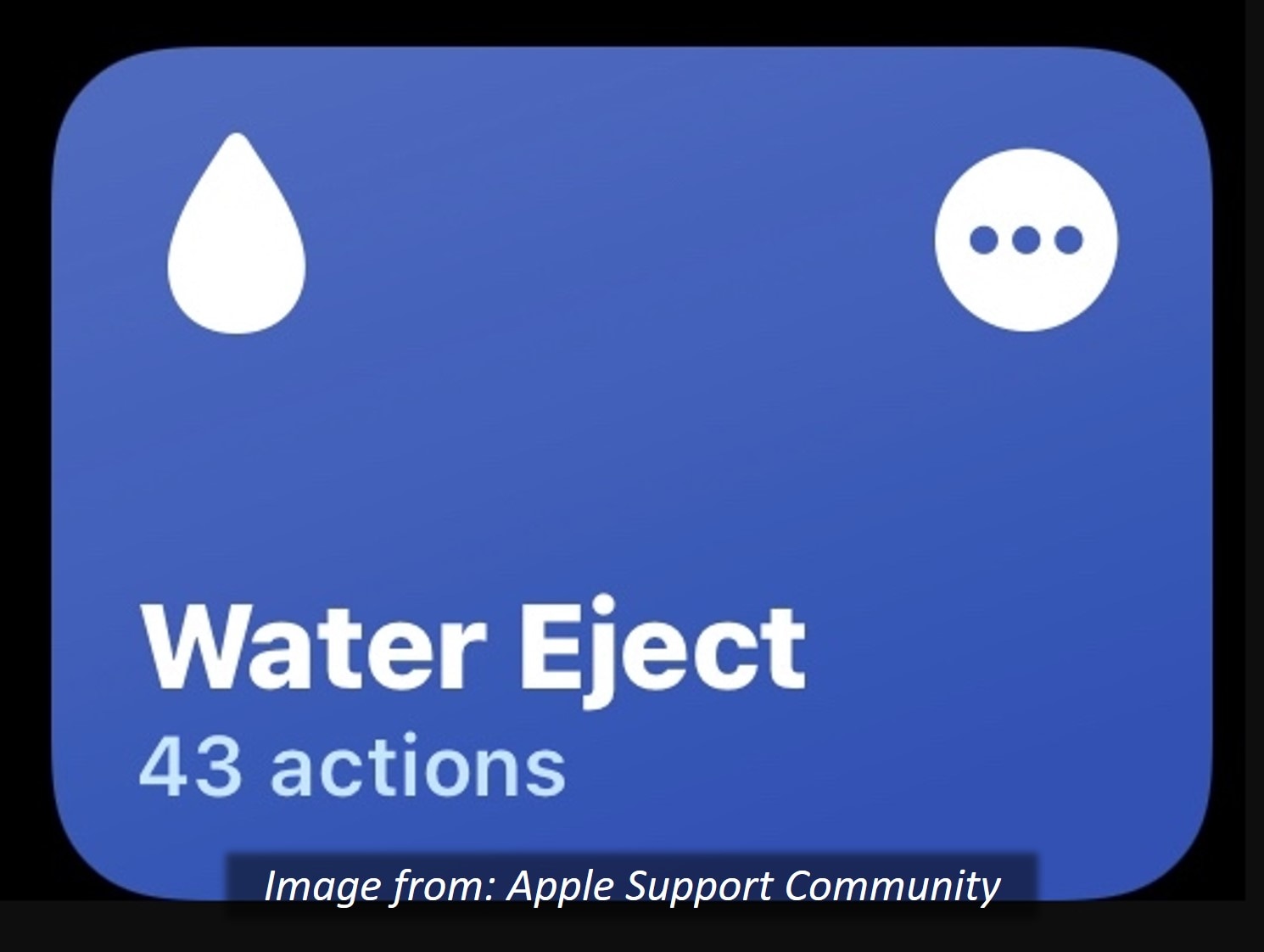 scorciatoia "water eject" per iphone