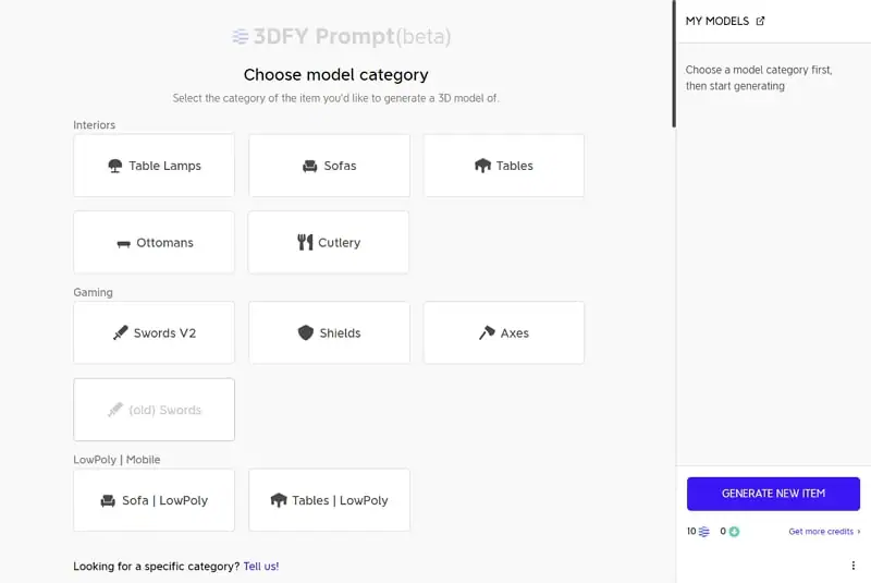 3dfy.ai generatore di modelli 3d con ia