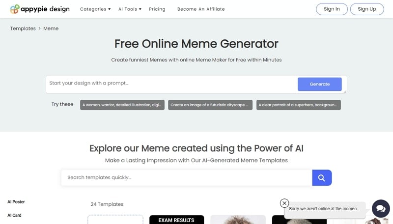 Appypie Design generador de memes con IA