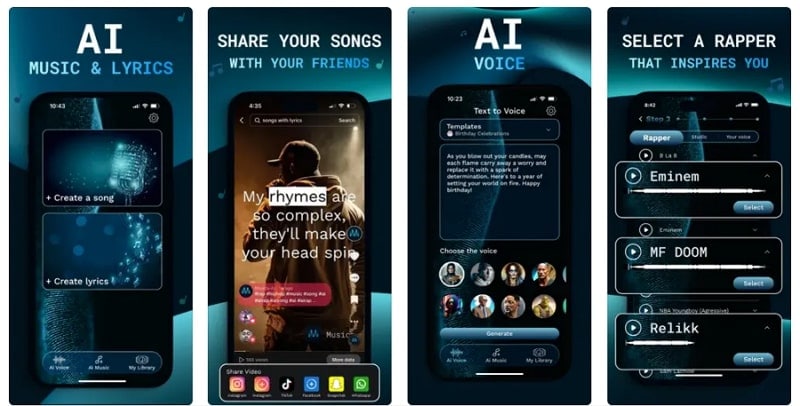 AI Musica aplicación de música