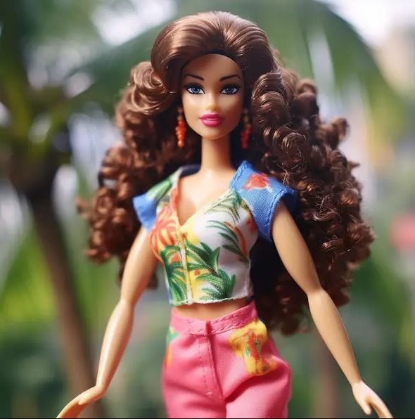 Créer une poupée barbie complète comme un portrait numérique à partir d'une  photo