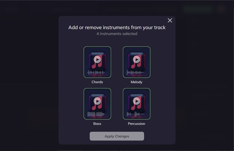 add or remove instruments
