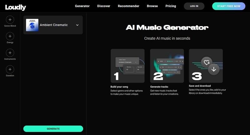 Loudly - Alternativa a Generador de música con IA en Github
