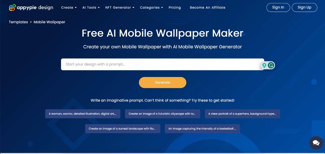 appy pie mobile wallpaper maker website
