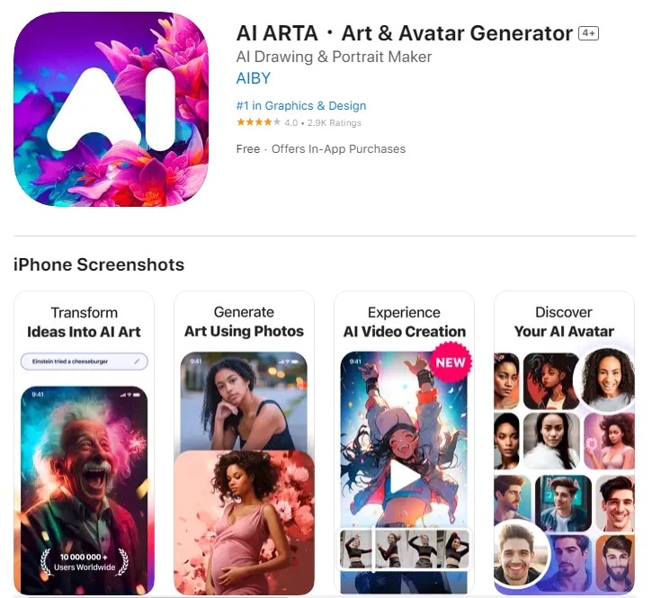 صفحة ai arta على app store