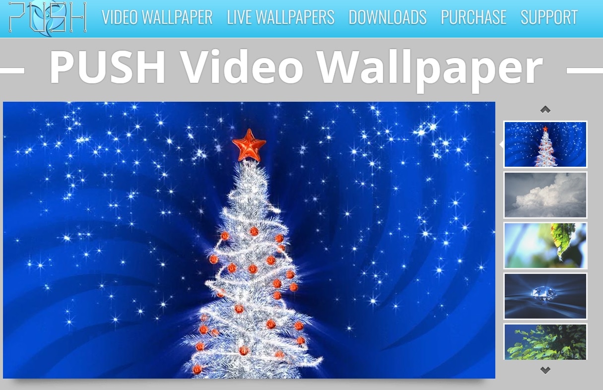 النافذة الرئيسية لـpush video wallpaper