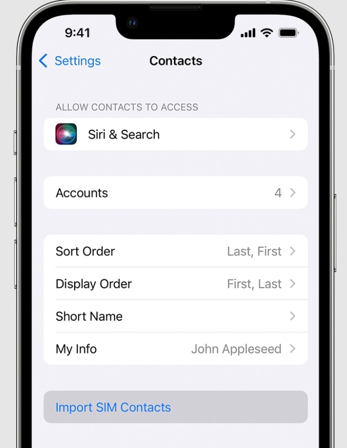 iphone import sim contacts