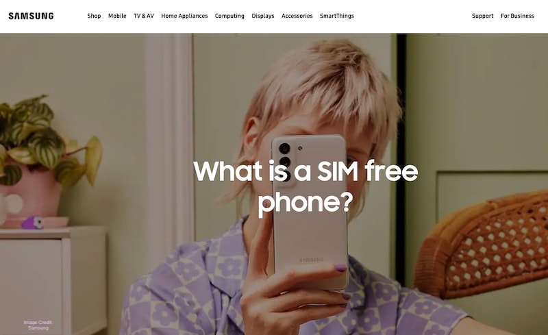 samsung sim free phones
