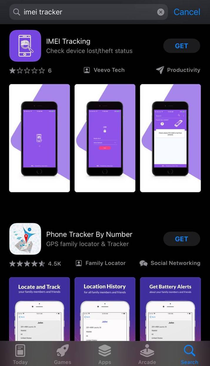 app store imei tracking