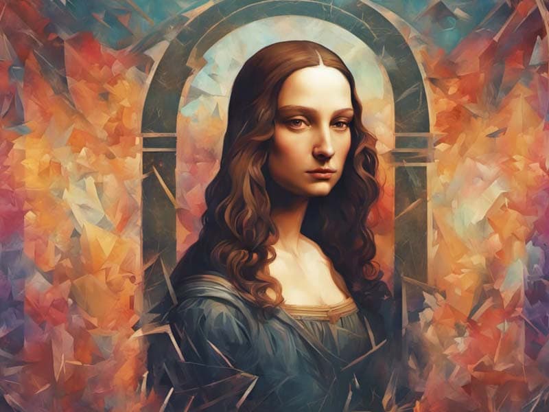 AI art example with the Monalisa reference