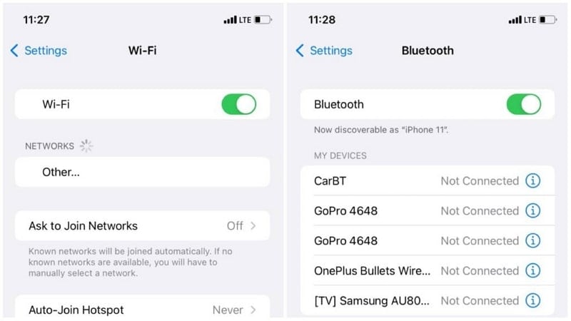 enable wifi and bluetooth