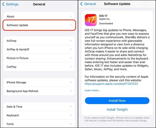 update the ios firmware
