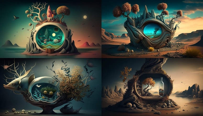 ai art style prompts featuring surrealism