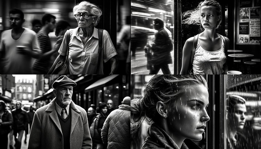 art style prompts for ai featuring street photography