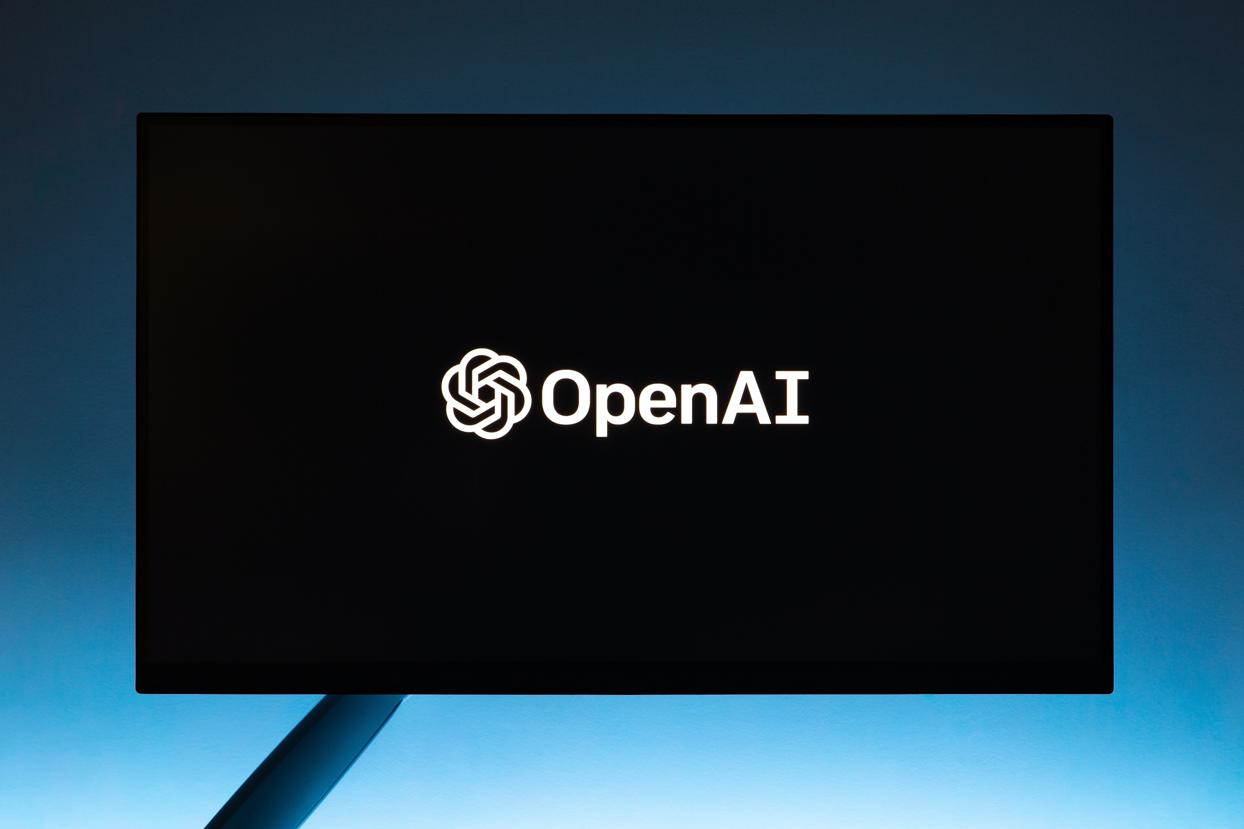open ai logo on a black background
