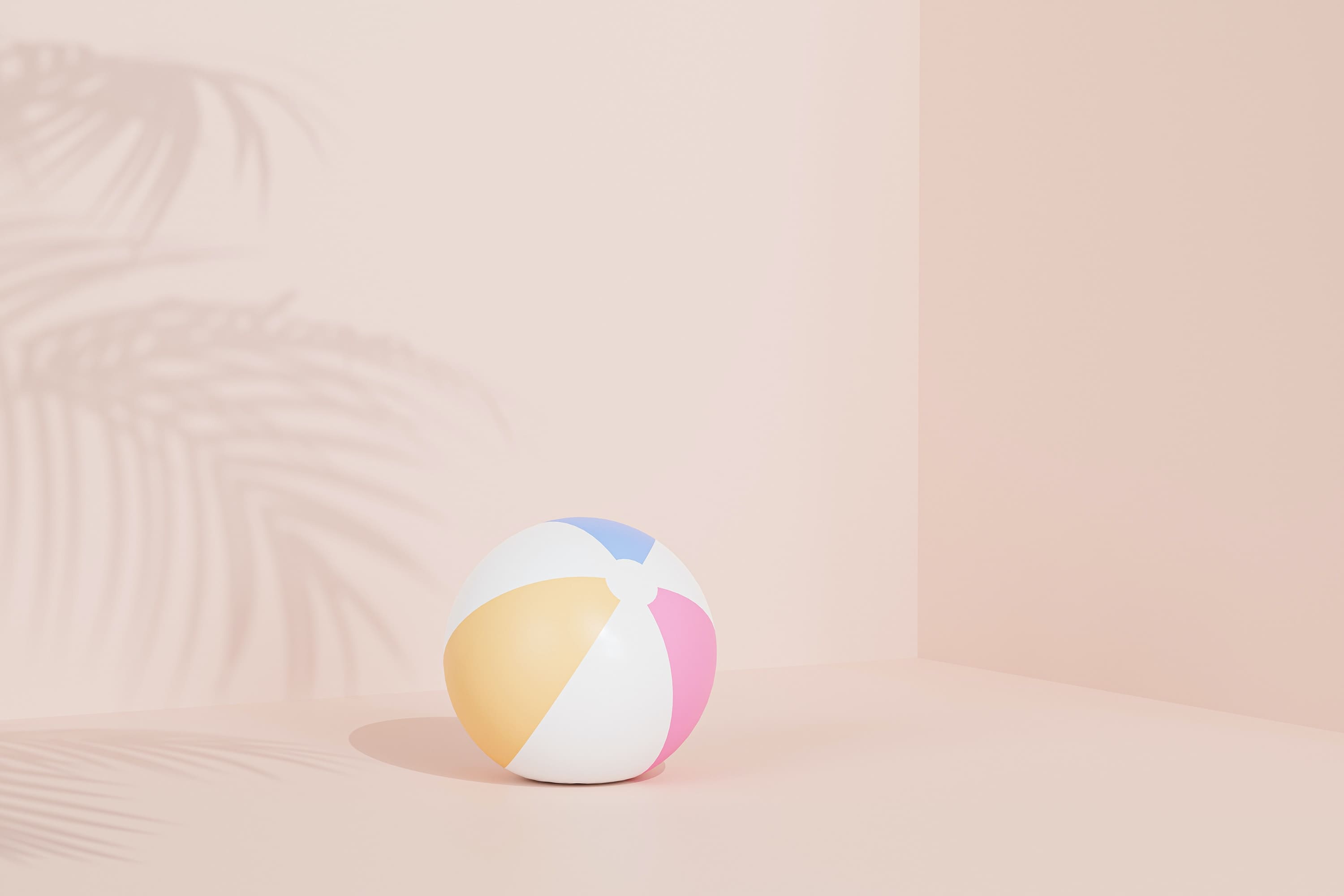 Immagine generata dall'intelligenza artificiale di un pallone da spiaggia