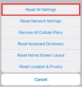 reset all iphone settings