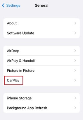 carplay settings