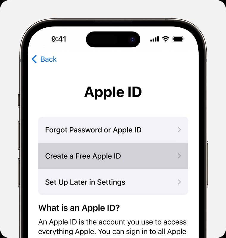 إنشاء مُعرف apple id جديد لجهاز iphone