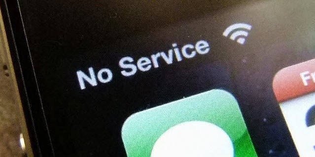mobile phone with no service status
