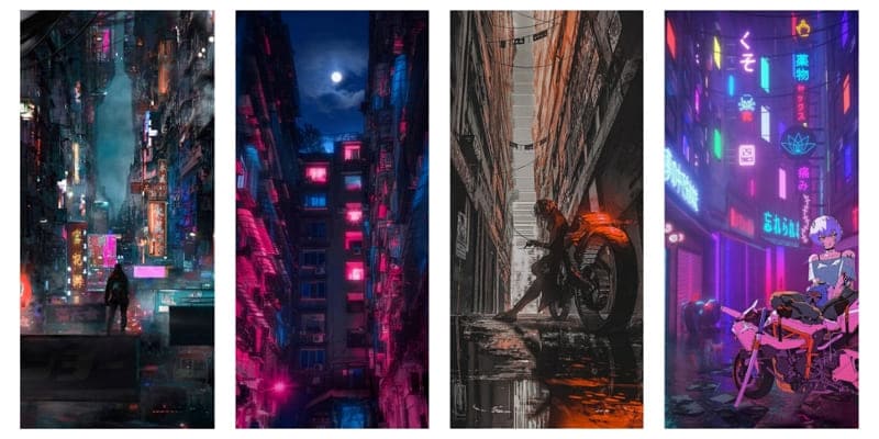 9 japanese cyberpunk [2912x1632] AI : r/wallpapers