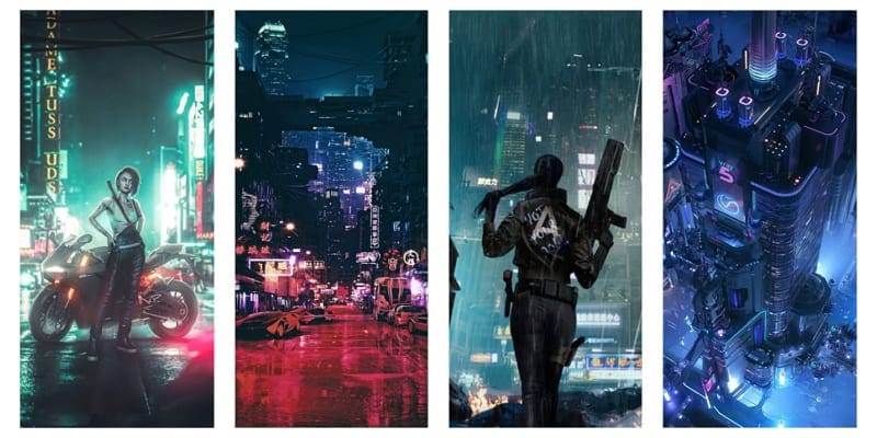 cyberpunk inspired phone wallpaper, blade runner