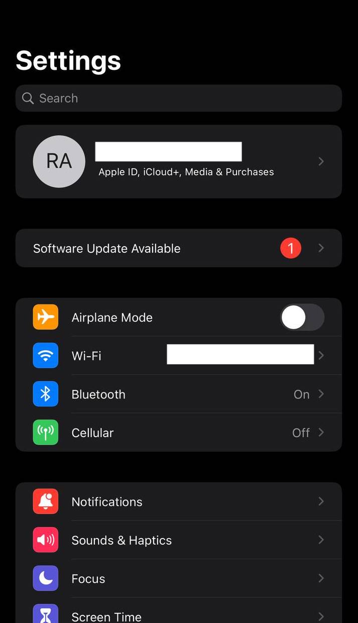 تغيير مُعرف Apple ID على iphone 1