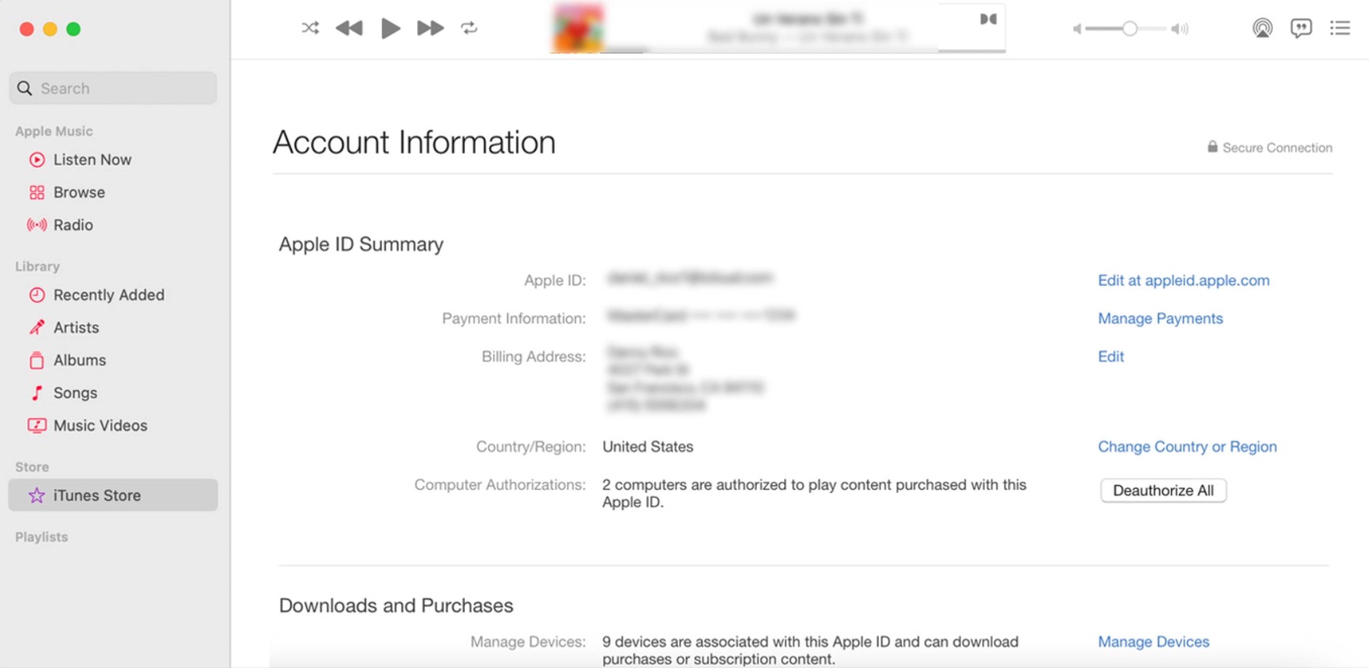 apple id account information