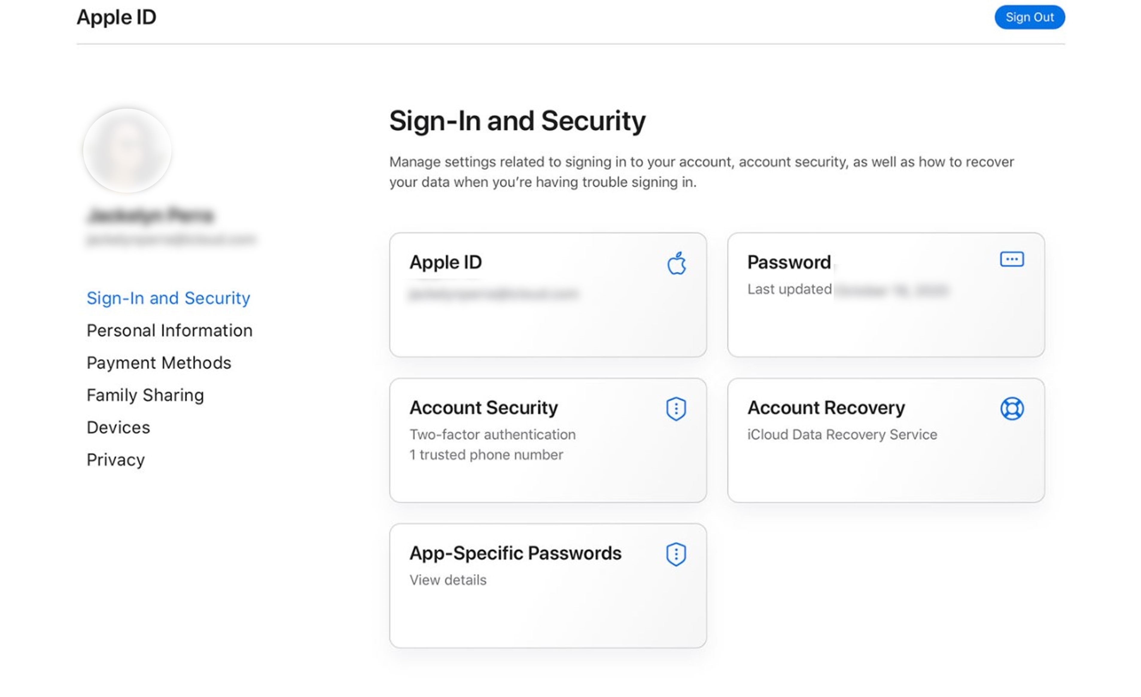 apple id sign in and security