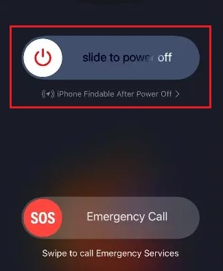 power off slider iphone