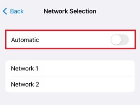 automatic network selection