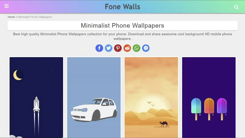 carta da parati minimalista fonewalls