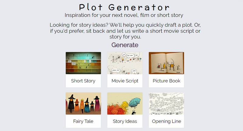 أداة إنشاء القصص باستخدام الذكاء الاصطناعي Plot-generator