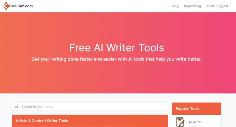 أداة إنشاء القصص باستخدام الذكاء الاصطناعي ToolBaz
