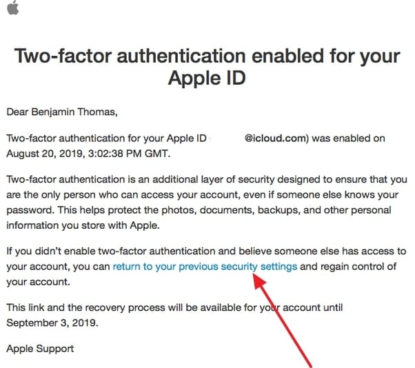 deactivate two factor authentication