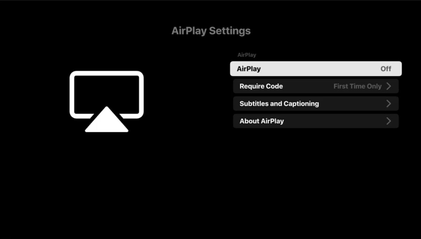 airplay settings on samsung tv