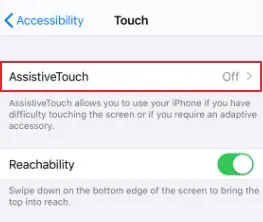 assistive touch settings