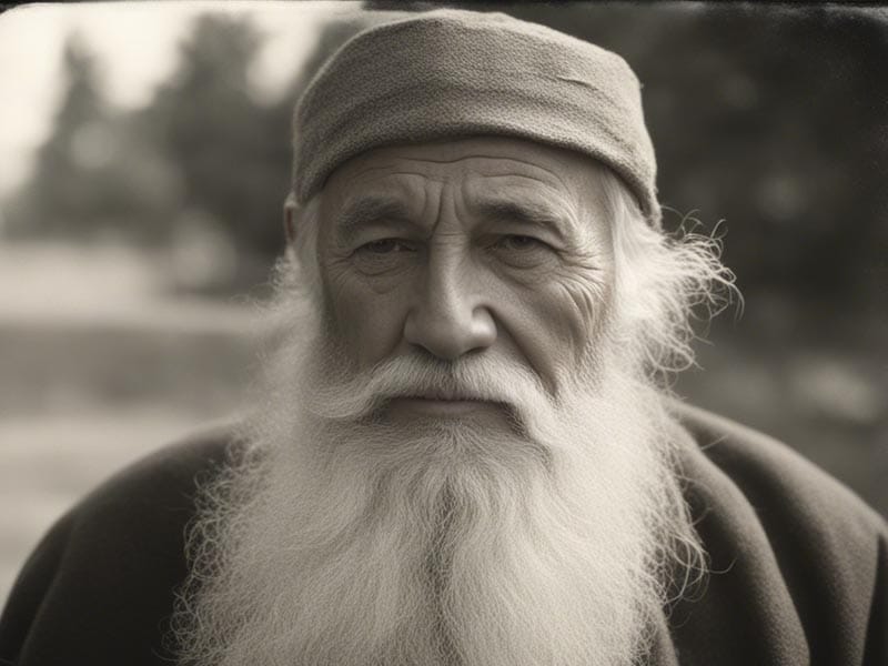 Wise elder portrait made with Stable Diffusion AI